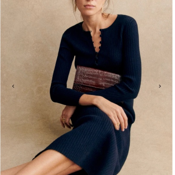 Sezane Dresses & Skirts - Suzanne MERYL DRESS Navy NWT sz XS